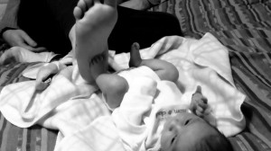 Not one of the pics from VZ photography...but it is cute.  She has my feet...only in miniature.
